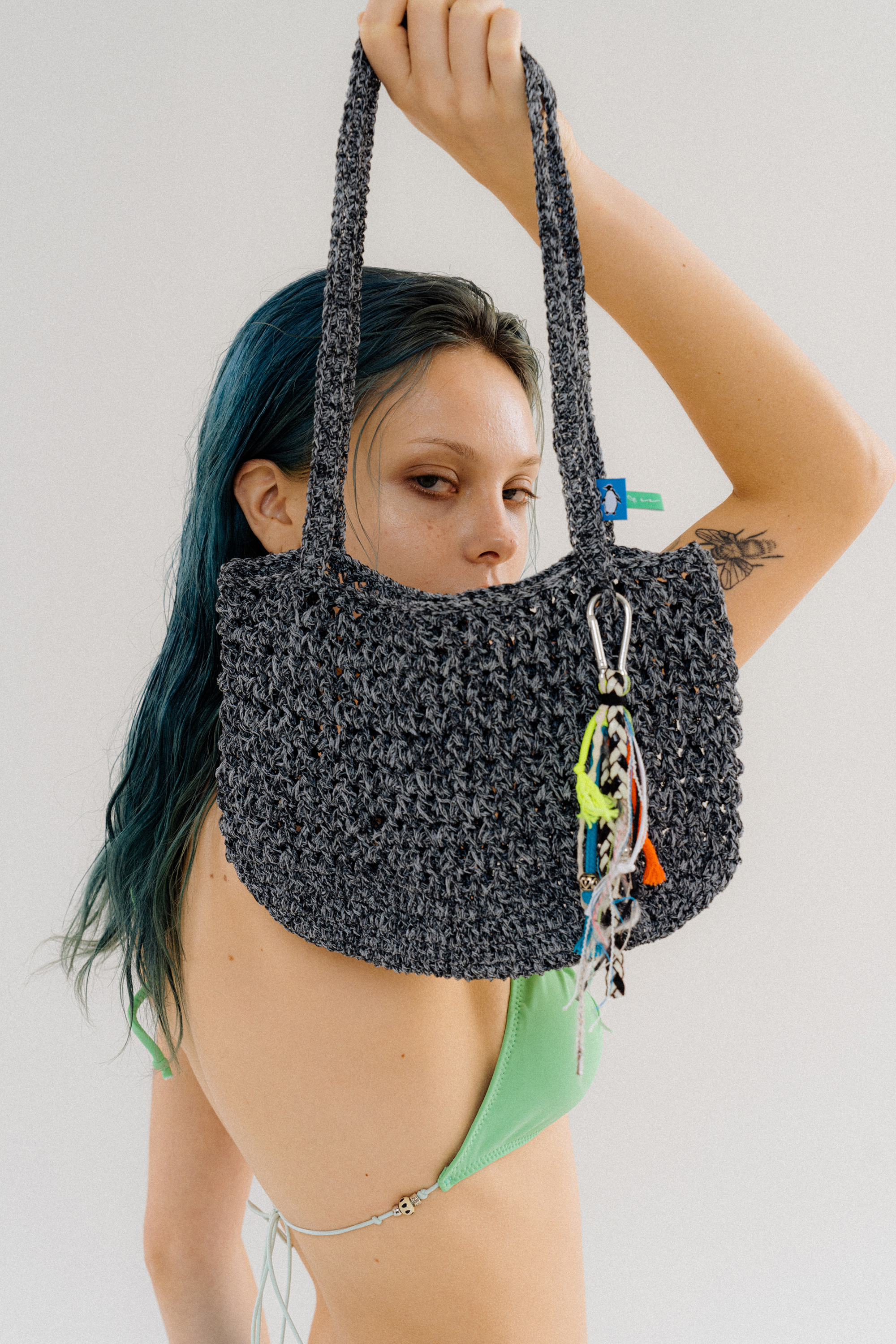 Tangled Swim Knit Bag_Black